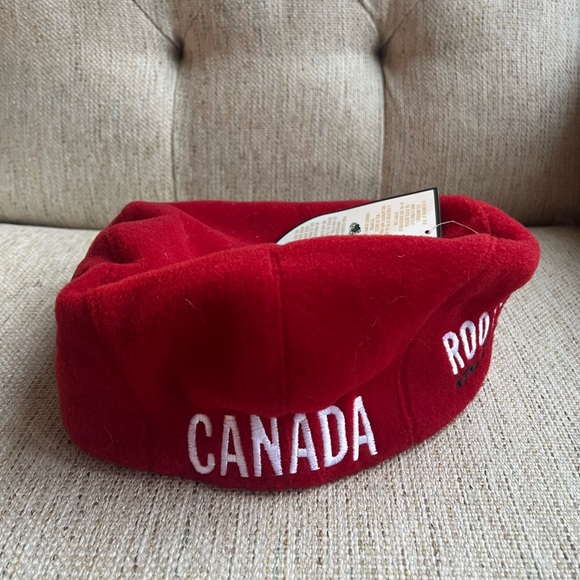 VINTAGE Roots Canada 1998 Official Olympics Fleece Hat Beret Winter - Picture 2 of 8